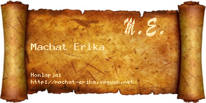Machat Erika névjegykártya
